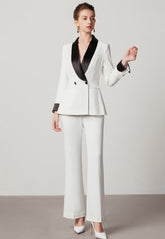 Black and White Tuxedo Blazer Suit